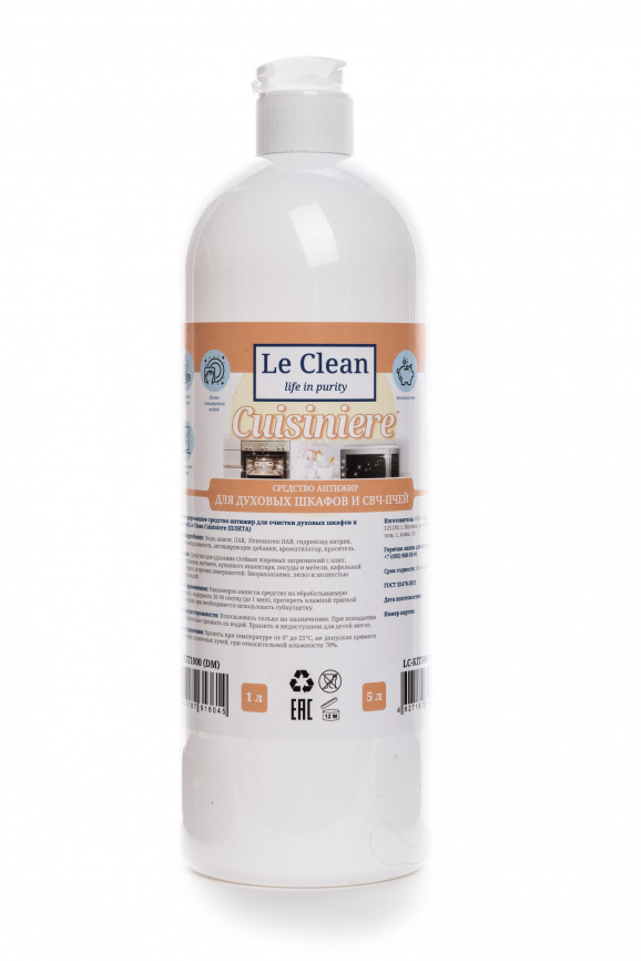 Моющее средство антижир для духовых шкафов и СВЧ-печей Le Clean 1000 мл фото 1