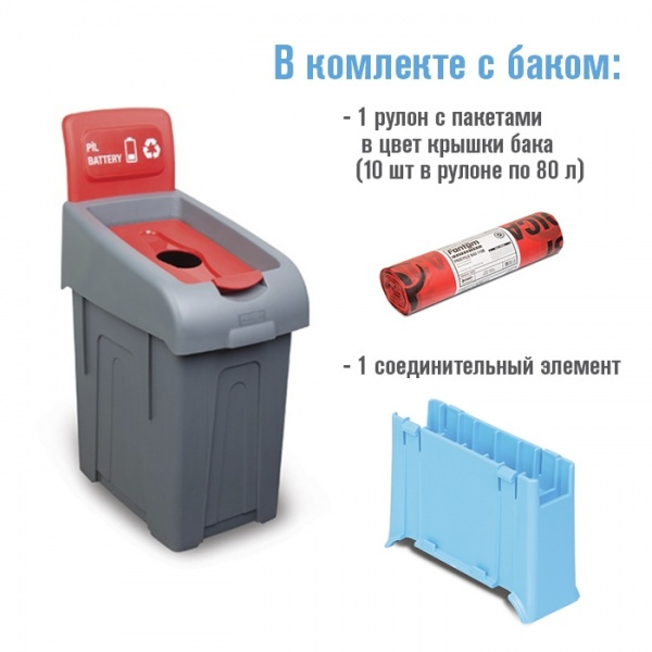 Бак для электролитных отходов (батареек) 50 л PROCYCLE 31 фото 1