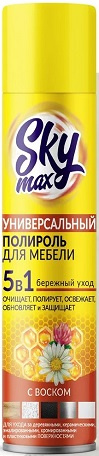 Полироль для мебели SKY c воском аэрозоль 300 мл  фото 1