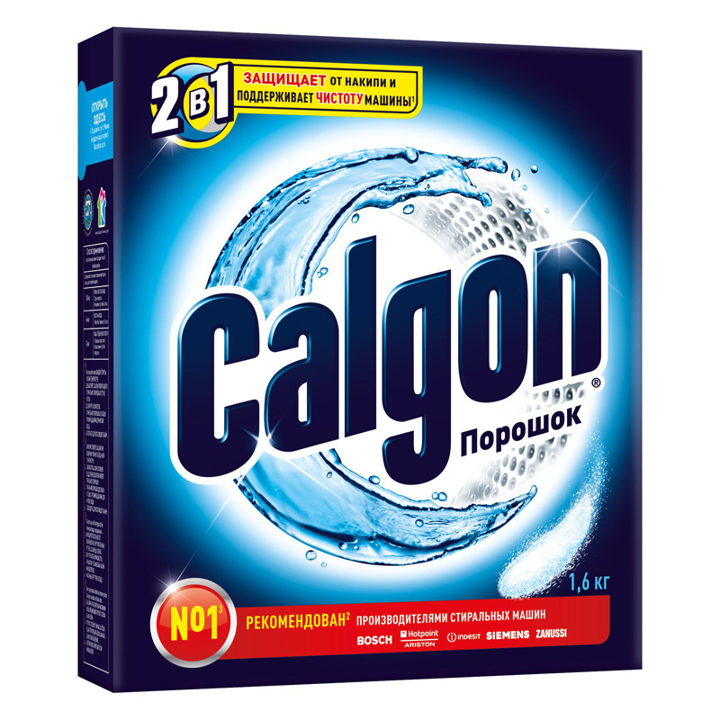 Смягчитель воды для стиральных машин Calgon 2 в 1 порошок 1,6 кг фото 1